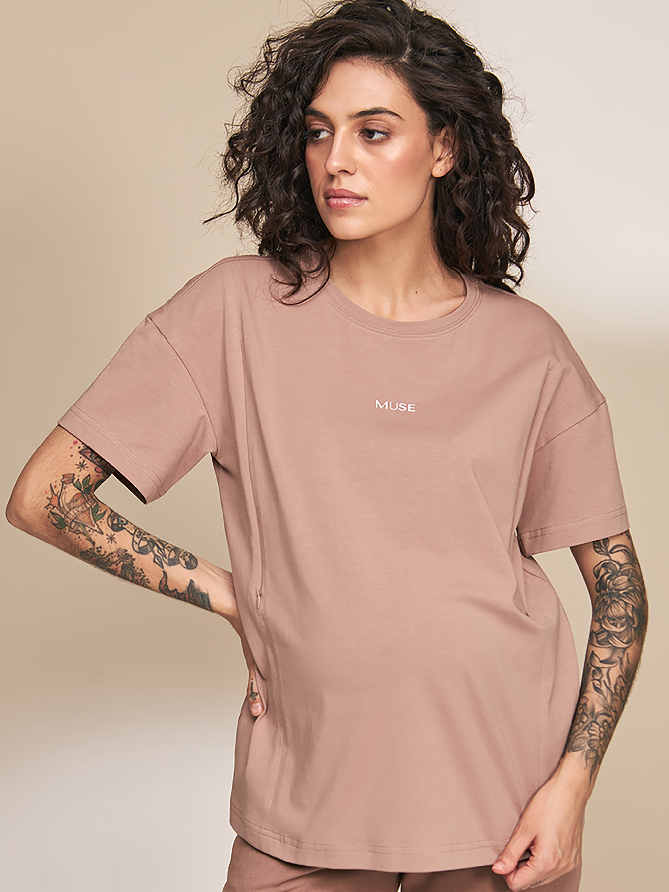 Футболка Yula mama Muse модель MuseNR-33.011CappuccinoYLMMTSH Фото