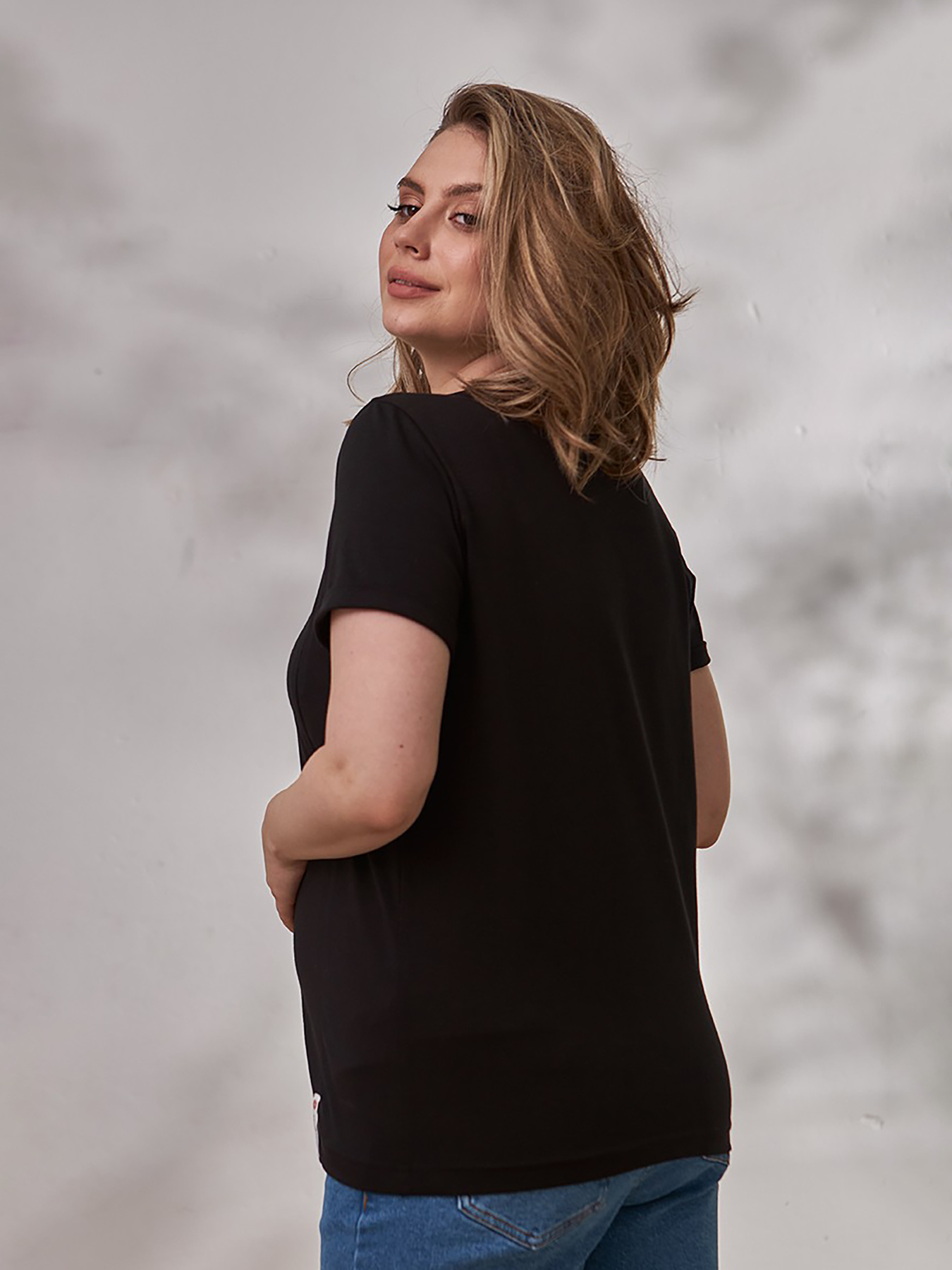 Футболка Yula mama Una модель UnaNR-24.051BlackYLMMTSH Фото