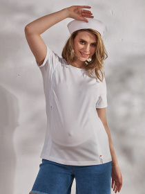 Футболка Yula mama Una модель UnaNR-24.052WhiteYLMMTSH Фото