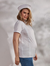 Футболка Yula mama Una модель UnaNR-24.052WhiteYLMMTSH Фото