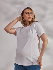 Футболка Yula mama Una модель UnaNR-24.052WhiteYLMMTSH Фото