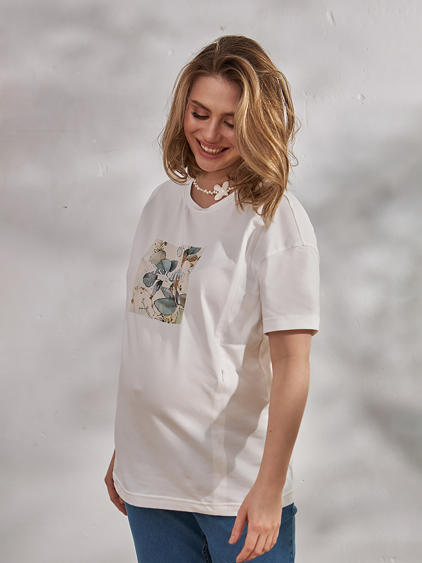 Футболка Yula mama Nature модель NatureNR-24.061LacticYLMMTSH Фото