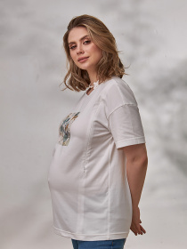 Футболка Yula mama Nature модель NatureNR-24.061LacticYLMMTSH Фото