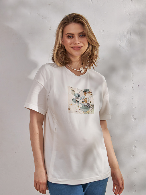 Футболка Yula mama Nature модель NatureNR-24.061LacticYLMMTSH Фото