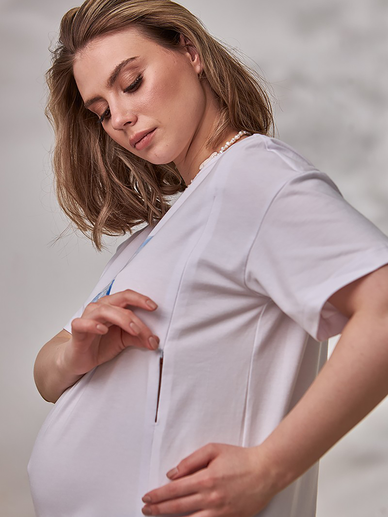 Футболка Yula mama Clouds модель CloudsNR-24.062WhiteYLMMTSH Фото