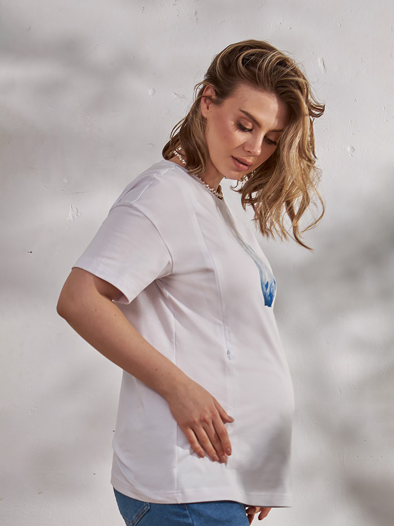 Футболка Yula mama Clouds модель CloudsNR-24.062WhiteYLMMTSH Фото