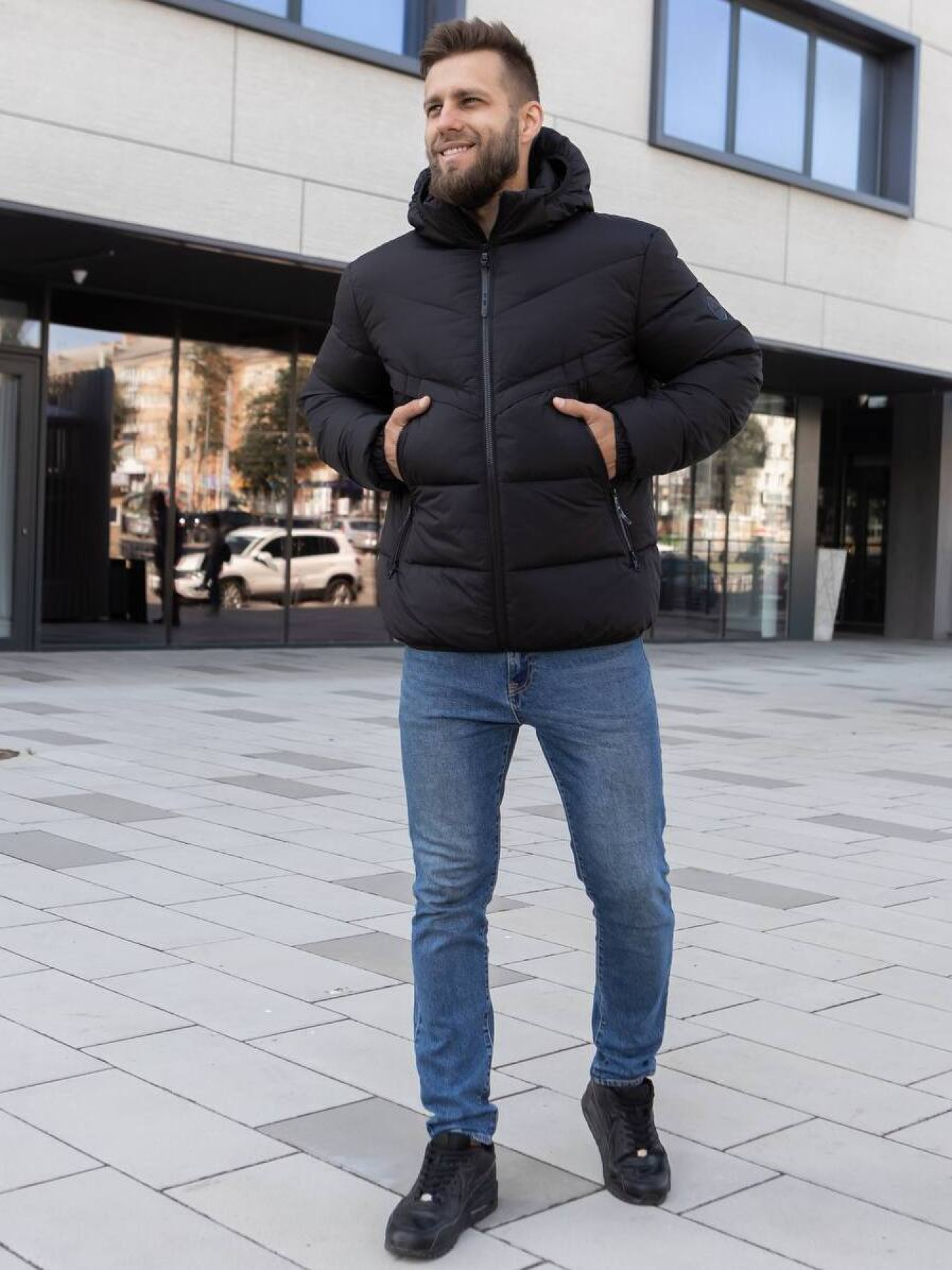 Чоловічий зимовий пуховик модель 223-V Фото