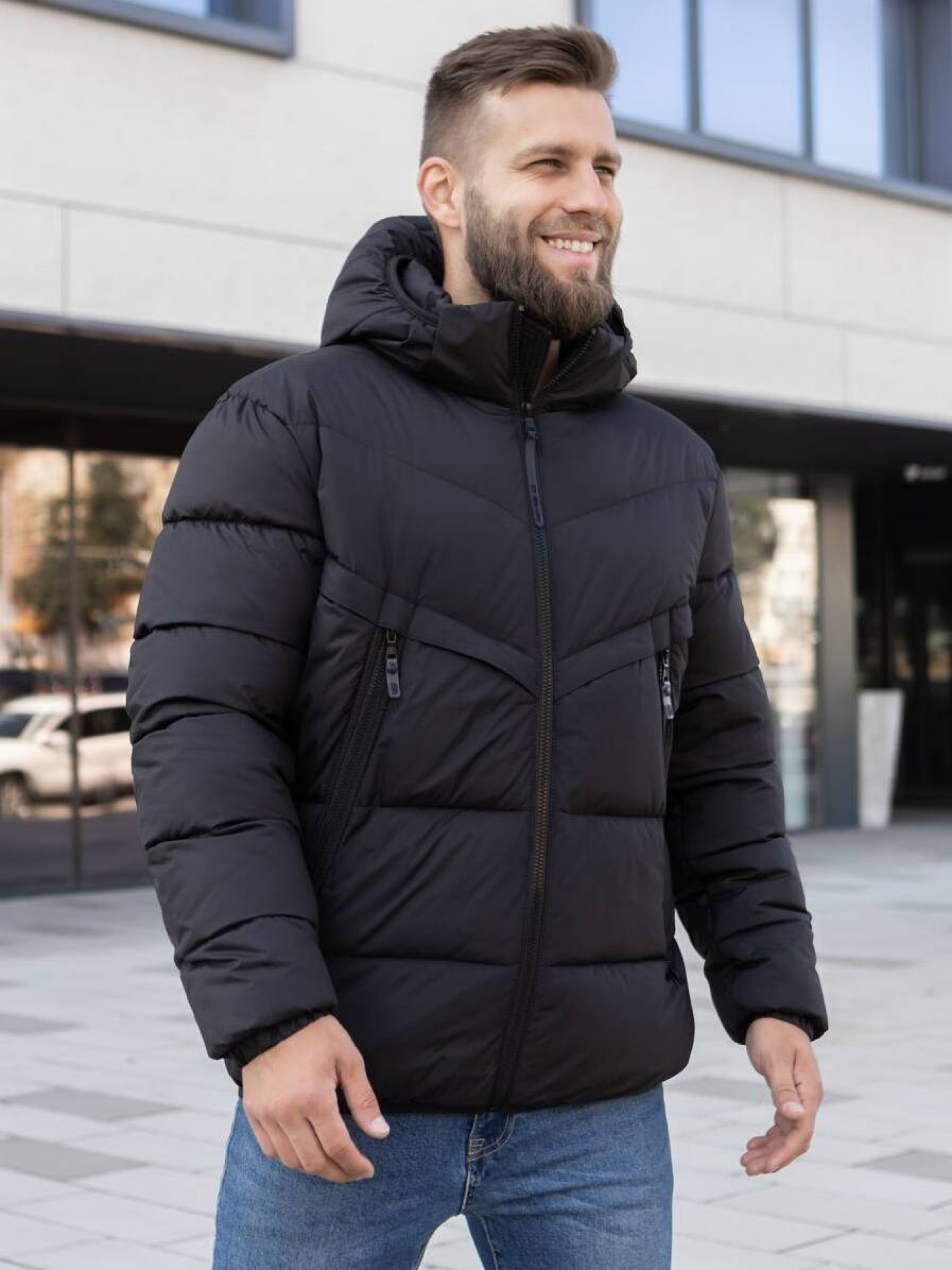 Чоловічий зимовий пуховик модель 223-V Фото