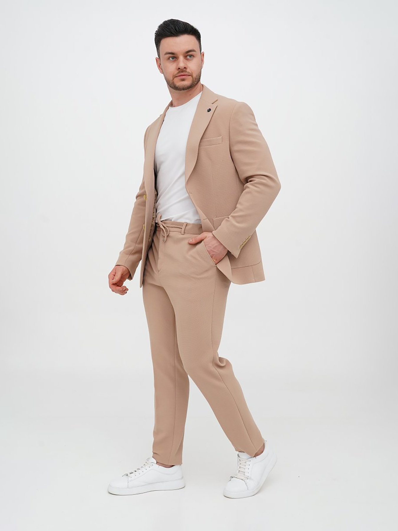 Повседневный костюм Trend Collection модель TC14225BeigeKSTMMN Фото