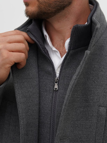 Пальто Trend Collection модель TC12825GreyPLTMN Фото