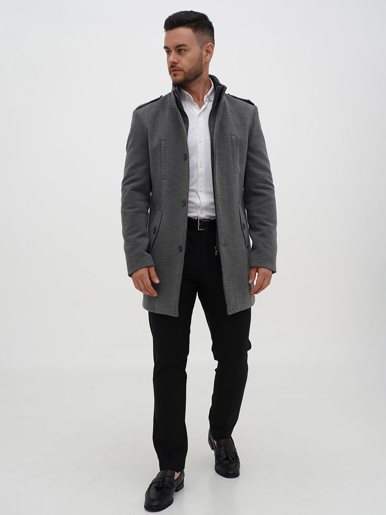 Пальто Trend Collection модель TC12825GreyPLTMN Фото