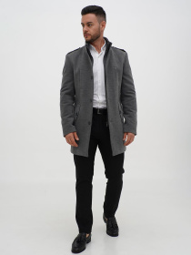 Пальто Trend Collection модель TC12825GreyPLTMN Фото
