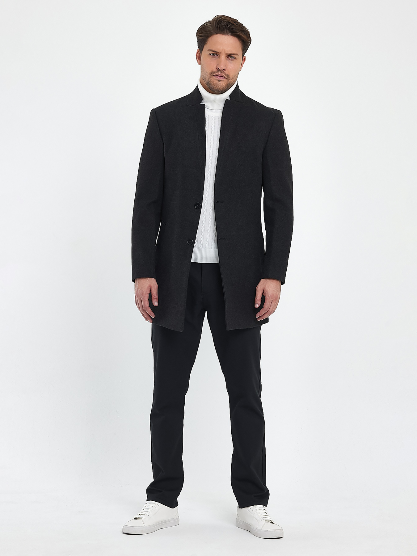 Пальто Trend Collection модель TC9681GreyPLTMN Фото