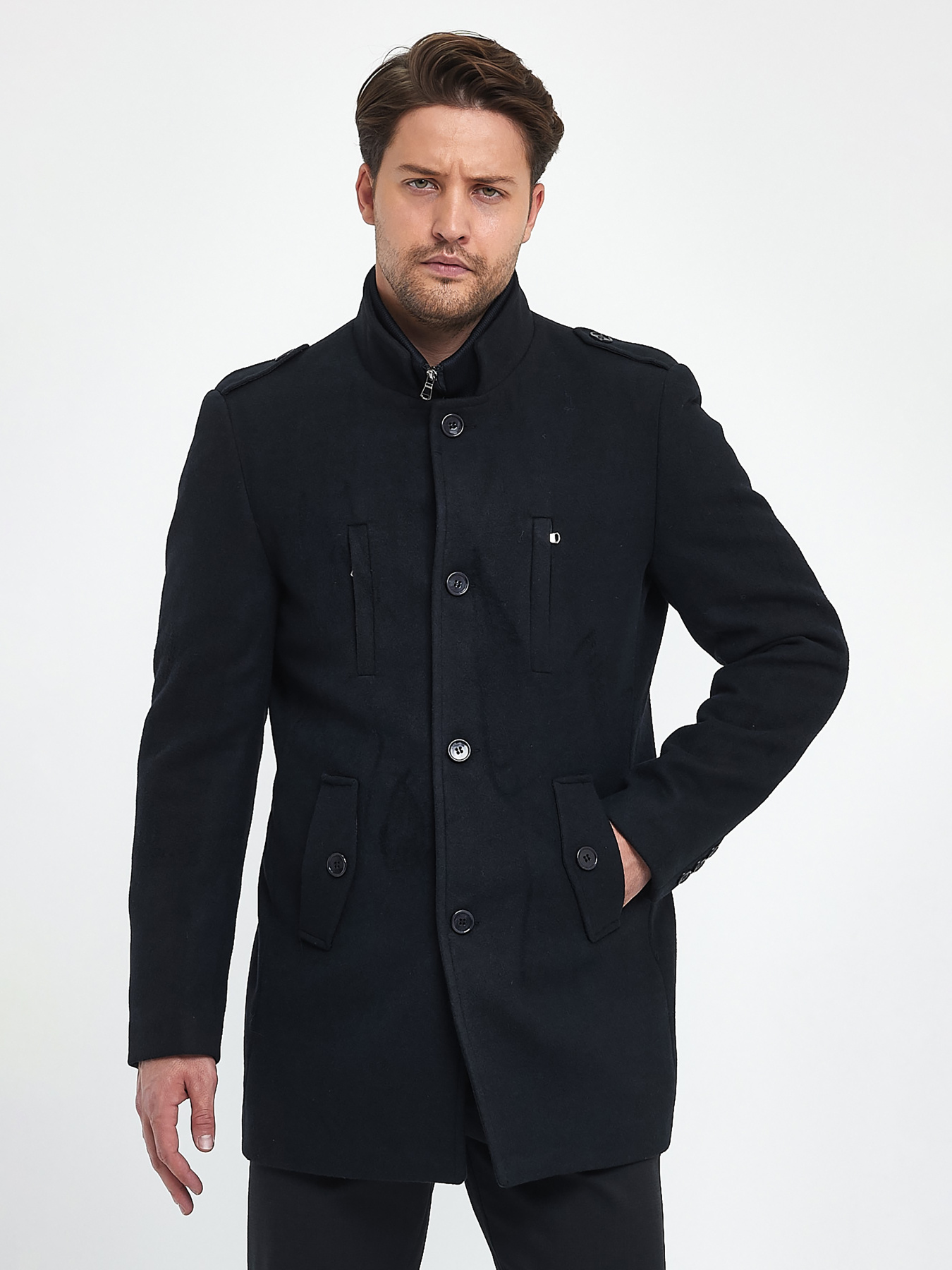 Пальто Trend Collection модель TC9679DarkBluePLTMN Фото