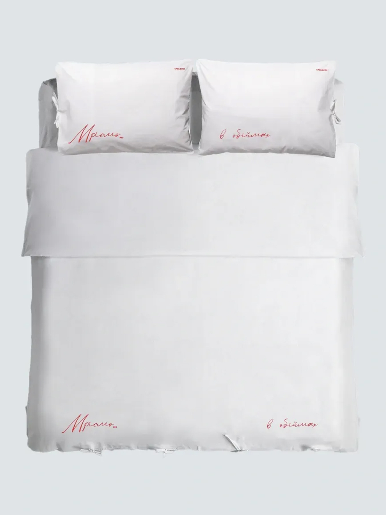 Комплект постільної білизни з  вишивкою "Мріємо в обіймах" LEVAN HOME модель 98391216 Фото