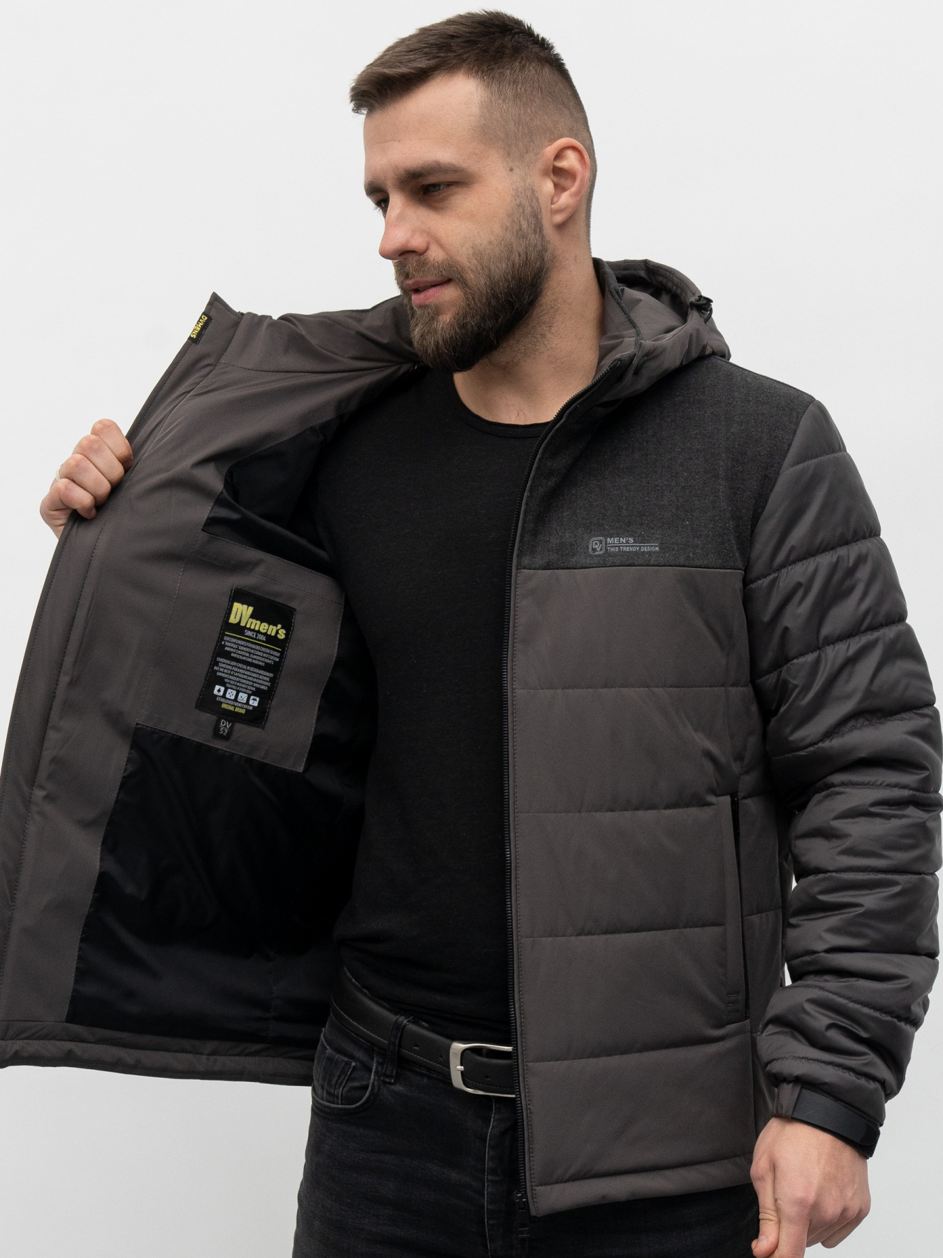 Демисезонная куртка D&V couture модель 109-GR Фото