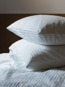 Комплект наволочек из страйп-сатина 2 шт. в тонкую полоску Ecotton модель 25108 Фото