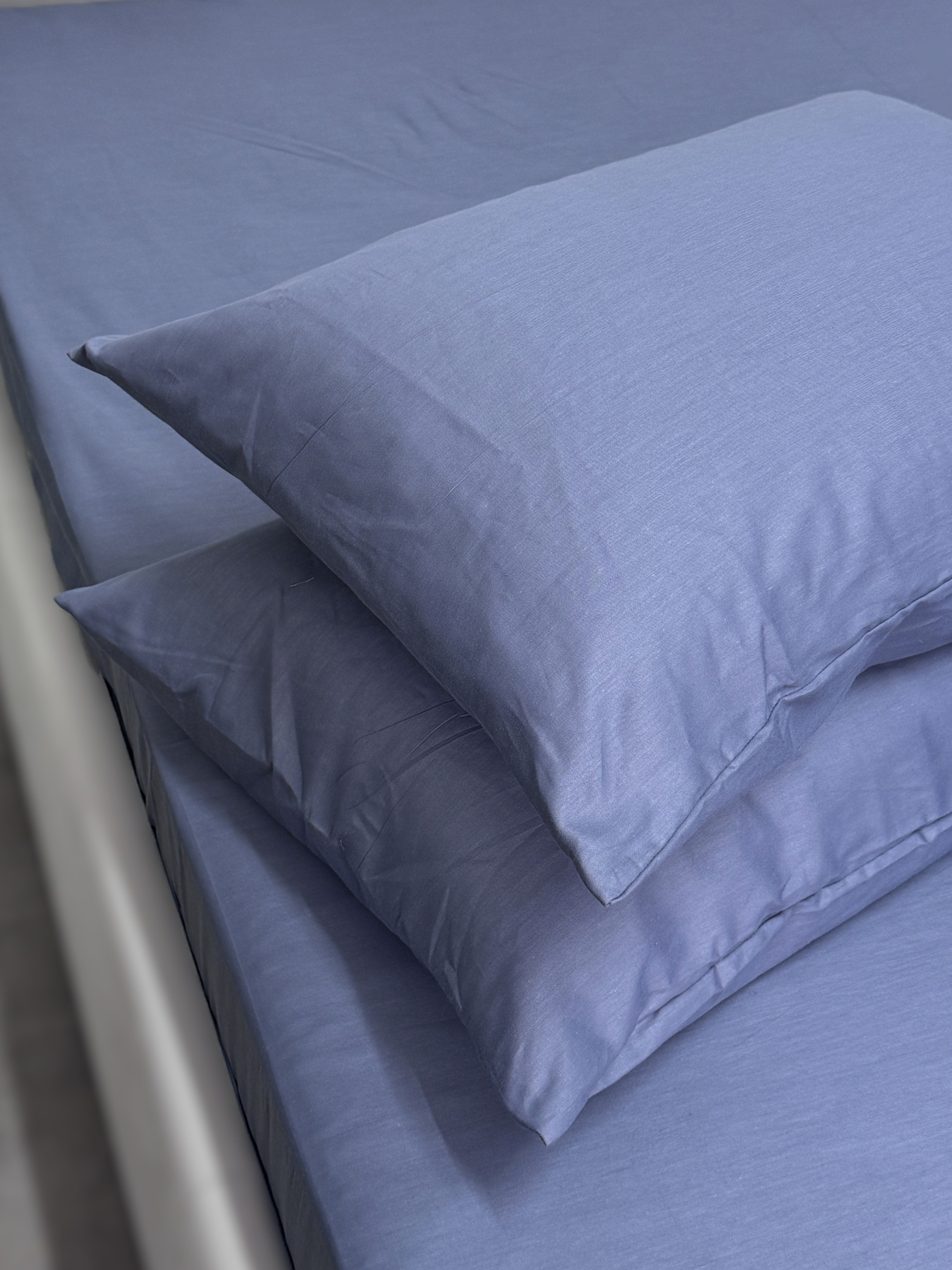 Комплект наволочек из сатина 2 шт. синего цвета Single Lake Ecotton модель 24739 Фото