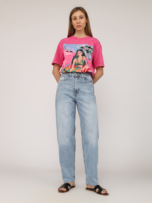 Джинсы мом YUKI модель ЦБ-00271914 Фото