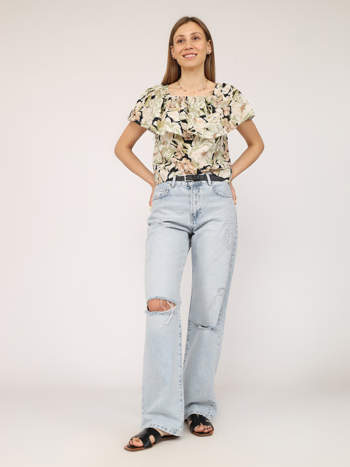 Джинсы мом YUKI модель ЦБ-00271916 Фото