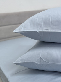 Комплект наволочок із сатину 2 шт. блакитного кольору Pearl Blue Ecotton модель 24735 Фото