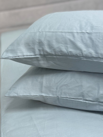 Комплект наволочек из сатина 2 шт. светло-голубого цвета Aqua Grey Ecotton модель 24736 Фото