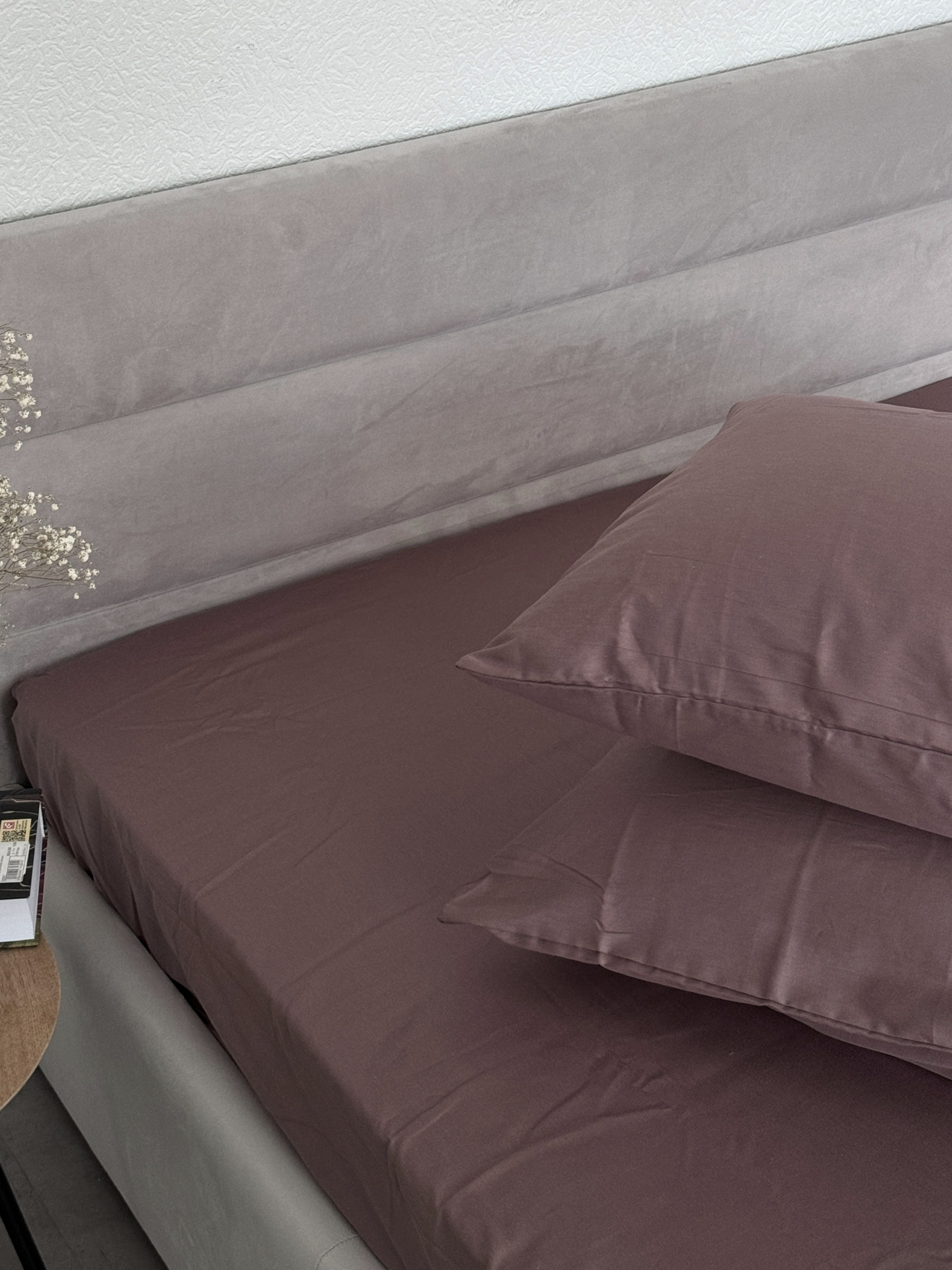 Комплект наволочек из сатина 2 шт. коричневого цвета Stucco Ecotton модель 24743 Фото