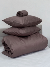 Комплект наволочек из сатина 2 шт. коричневого цвета Stucco Ecotton модель 24743 Фото