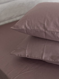 Комплект наволочек из сатина 2 шт. коричневого цвета Stucco Ecotton модель 24743 Фото