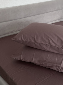 Комплект наволочек из сатина 2 шт. коричневого цвета Stucco Ecotton модель 24743 Фото