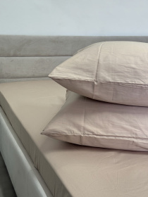 Комплект наволочок із сатину 2 шт. бежевого кольору Shifting Sand Ecotton модель 24741 Комплект наволочок із сатину 2 шт. бежевого кольору Shifting Sand Ecotton модель 24741 Фото