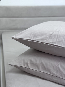 Комплект наволочек из сатина 2 шт. светло-серого цвета Chateau Grey Ecotton модель 24737 Фото