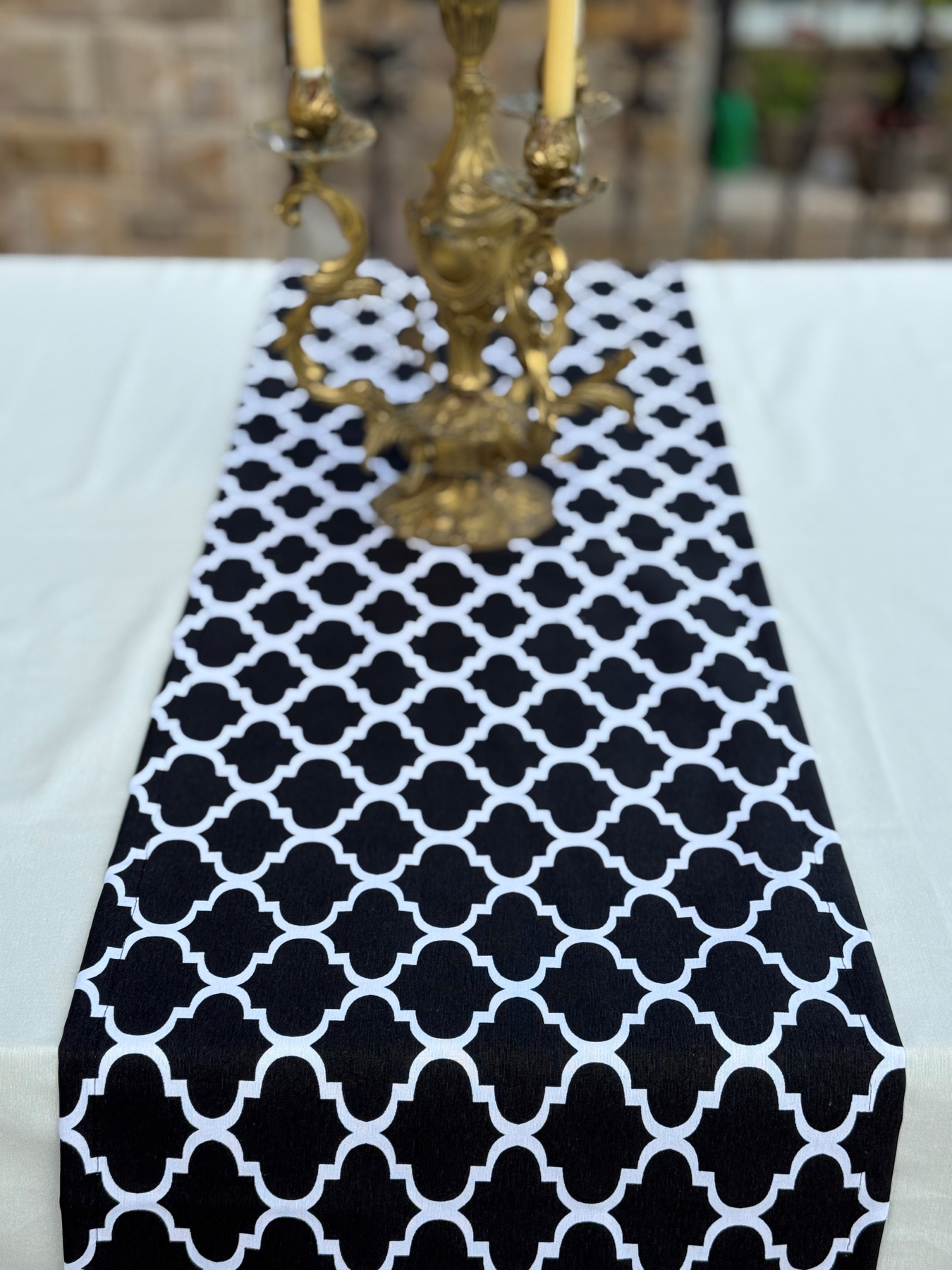 Ранер-доріжка для обіднього столу DUCK водовідштовхуюча чорно-білого кольору Ecotton модель 25147 Ранер-доріжка для обіднього столу DUCK водовідштовхуюча чорно-білого кольору Ecotton модель 25147 Фото