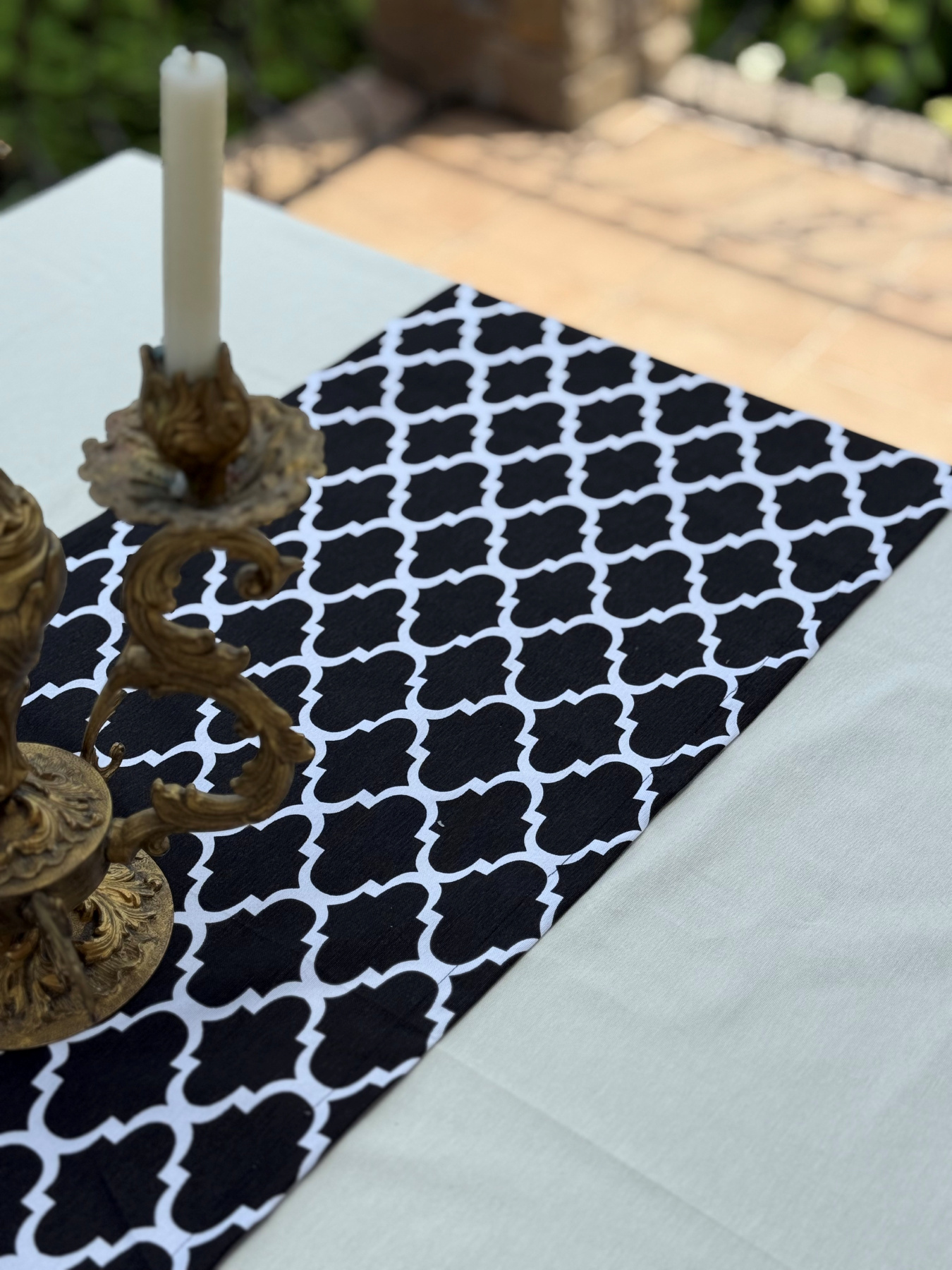 Ранер-доріжка для обіднього столу DUCK водовідштовхуюча чорно-білого кольору Ecotton модель 25147 Ранер-доріжка для обіднього столу DUCK водовідштовхуюча чорно-білого кольору Ecotton модель 25147 Фото