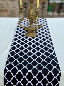 Ранер-доріжка для обіднього столу DUCK водовідштовхуюча чорно-білого кольору Ecotton модель 25147 Ранер-доріжка для обіднього столу DUCK водовідштовхуюча чорно-білого кольору Ecotton модель 25147 Фото