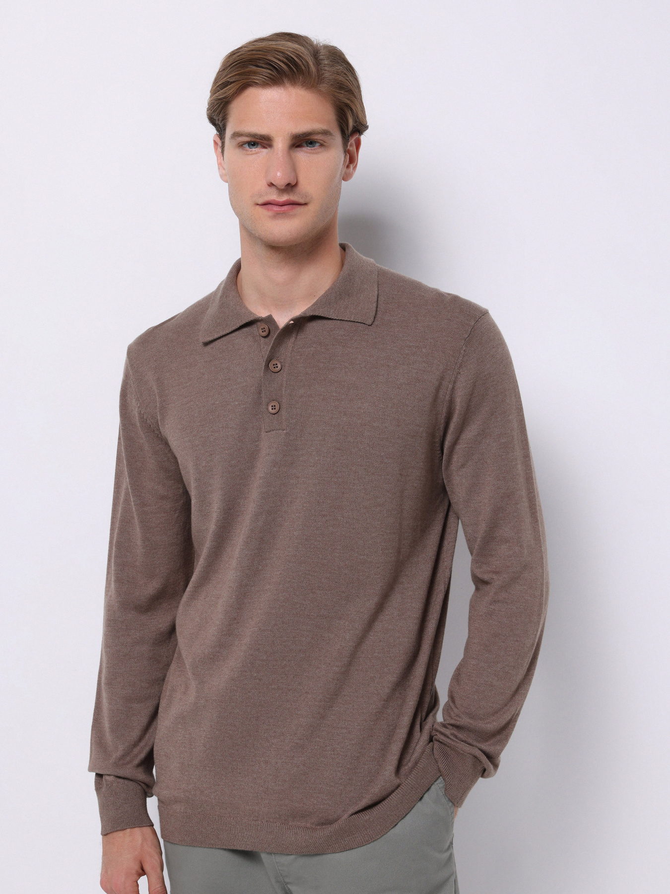 Светр Чоловічий коричневий  Cl1076070 модель CL1076070_Q1.V1_BME Фото