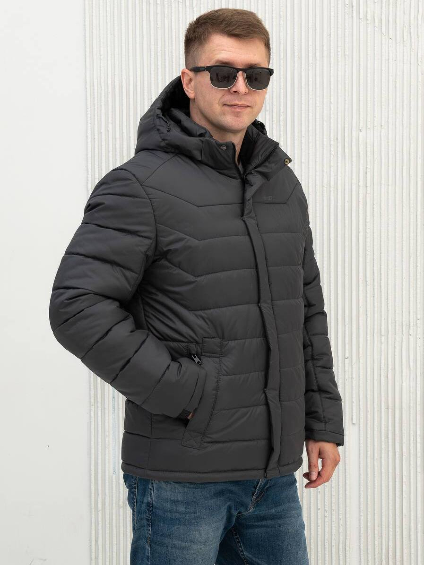 Демісезонна куртка City Fashion Classic модель 67-CFK-GR Фото