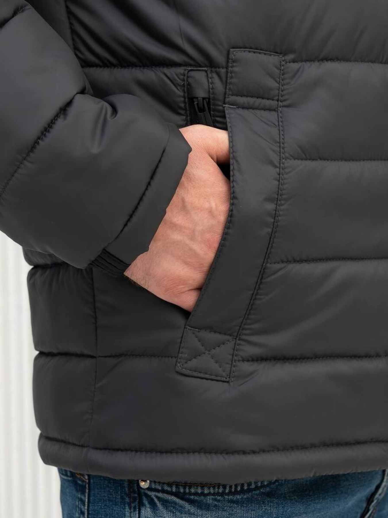 Демісезонна куртка City Fashion Classic модель 67-CFK-GR Фото