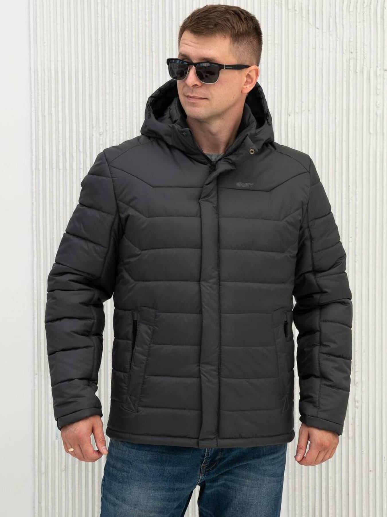 Демісезонна куртка City Fashion Classic модель 67-CFK-GR Фото