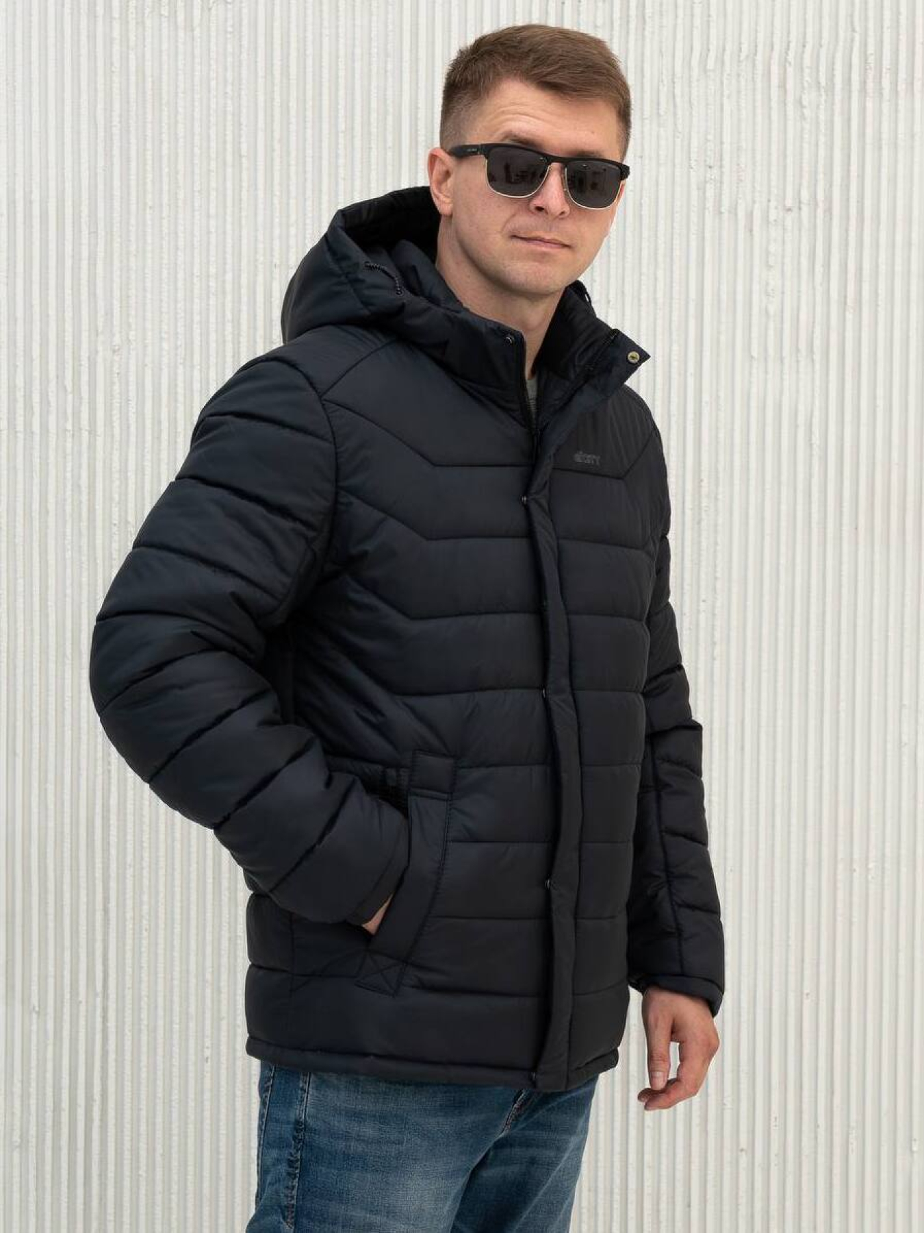 Демісезонна куртка City Fashion Classic модель 67-CFK-BLU Фото