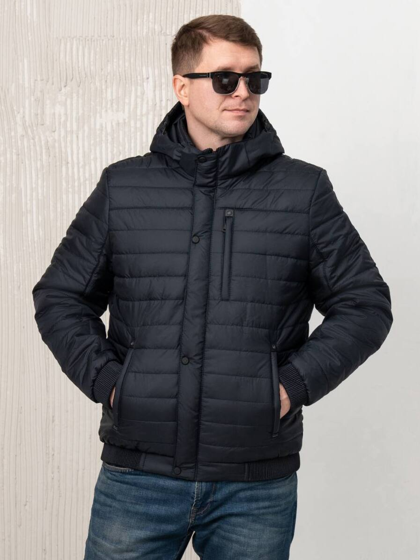 Демисезонная куртка City Fashion Classic модель 35-BLU Фото