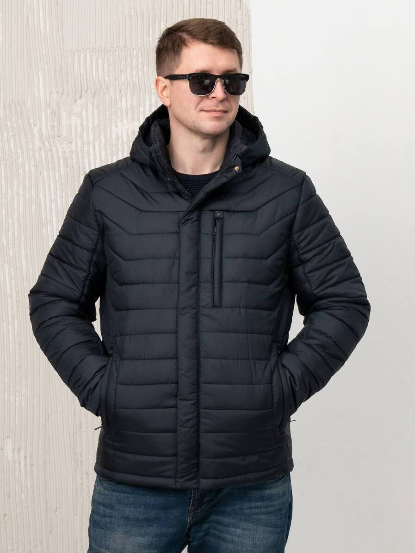 Демісезонна куртка City Fashion Classic модель 65-CFK-BLU Фото