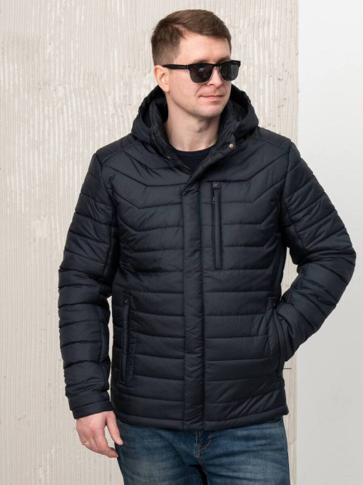 Демисезонная куртка City Fashion Classic модель 65-CFK-BLU Фото