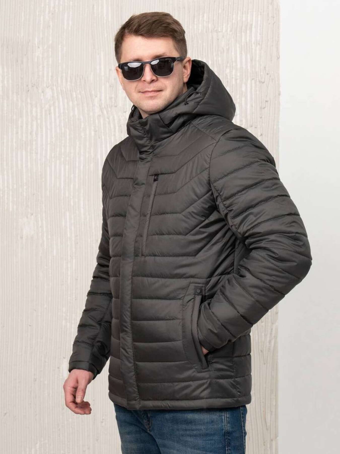 Демісезонна куртка City Fashion Classic модель 65-CFK-GR Фото