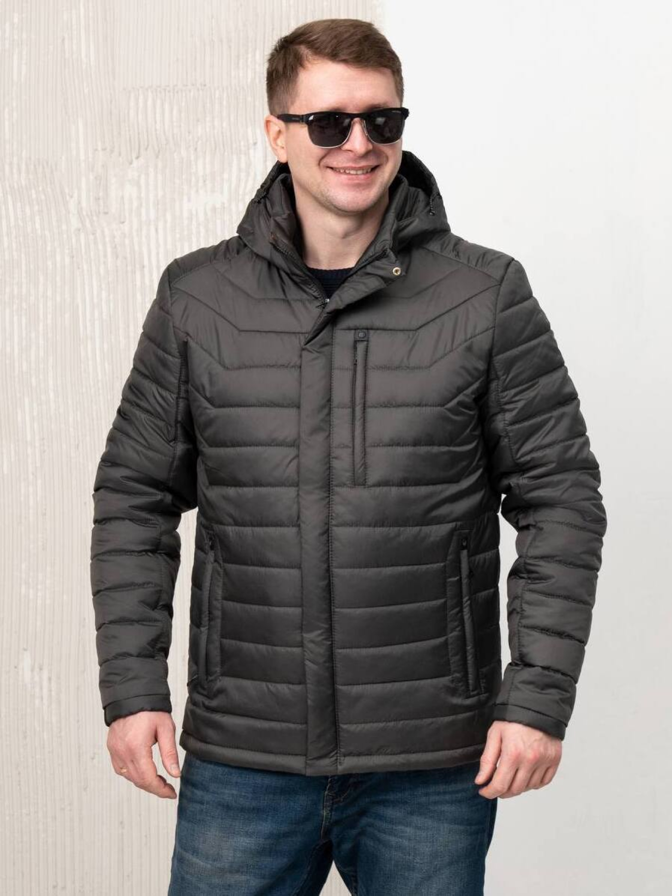 Демісезонна куртка City Fashion Classic модель 65-CFK-GR Фото