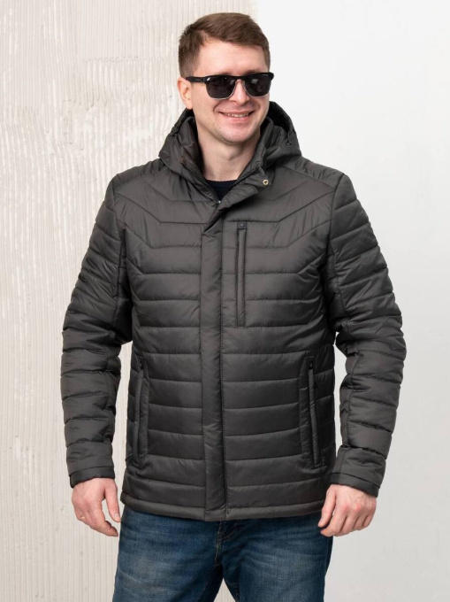 Демисезонная куртка City Fashion Classic модель 65-CFK-GR Фото