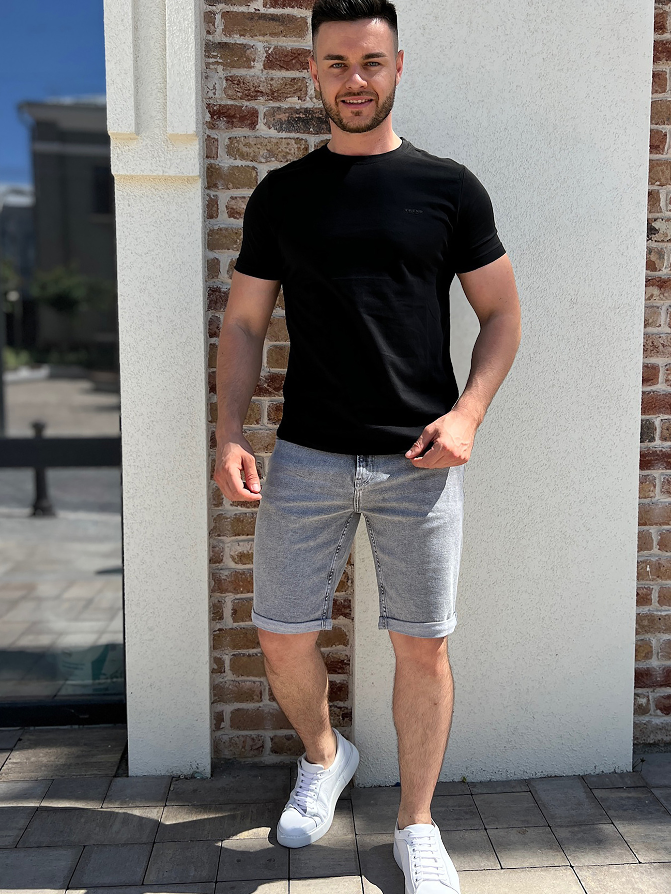 Джинсовые шорты Trend Collection модель TC12491LightGreySHRT Фото