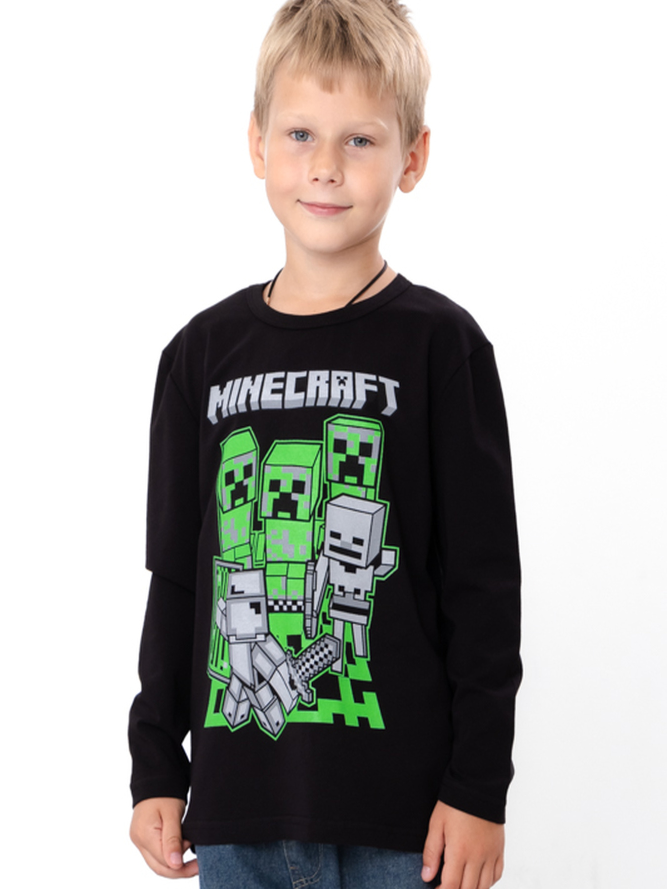 Лонгслив Носи своє модель 6363-036-33-4-2-chornij-minecraft Фото