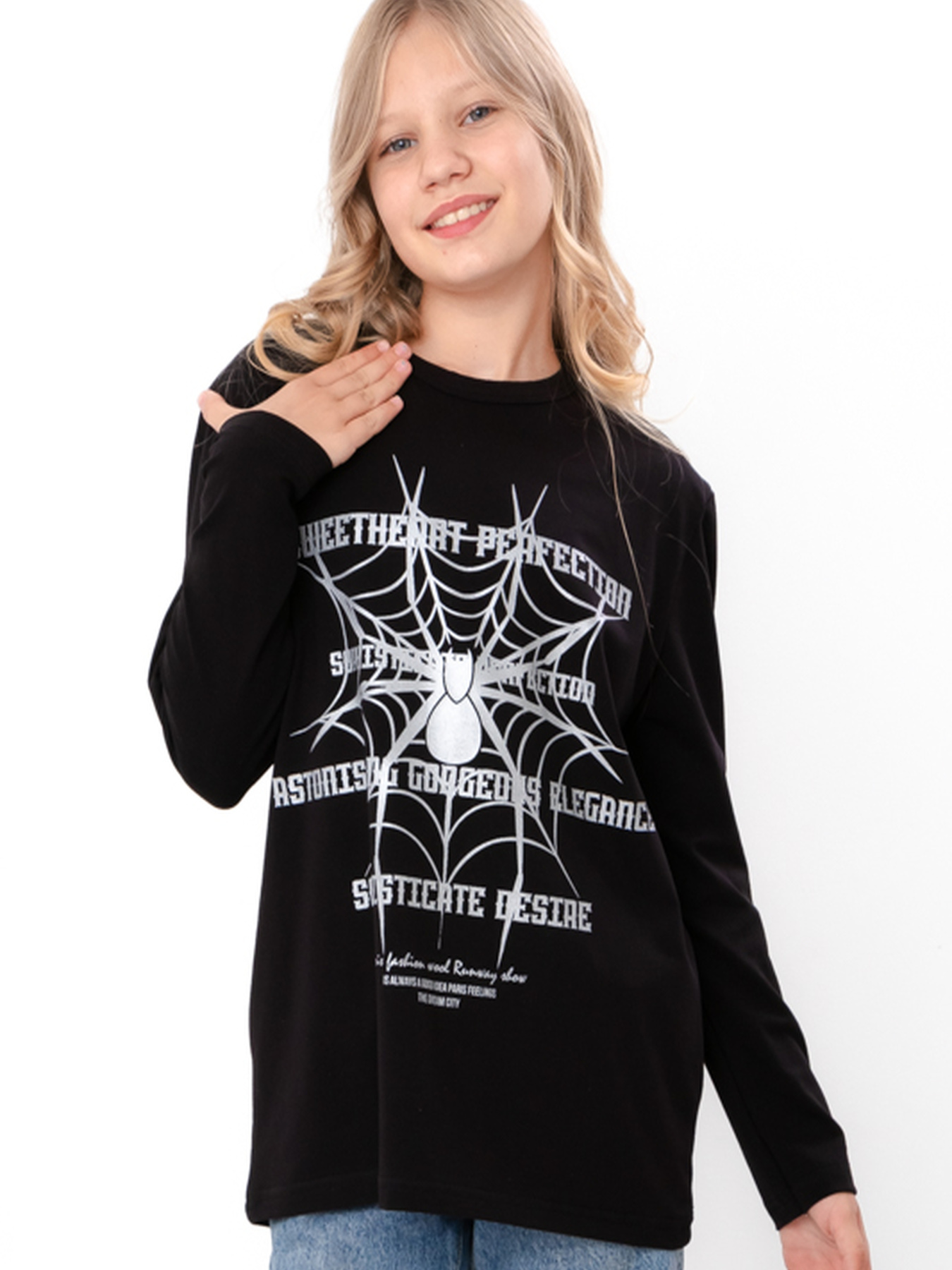 Лонгслив Носи своє модель 6363-036-33-2-1-chornij-pavutina Фото