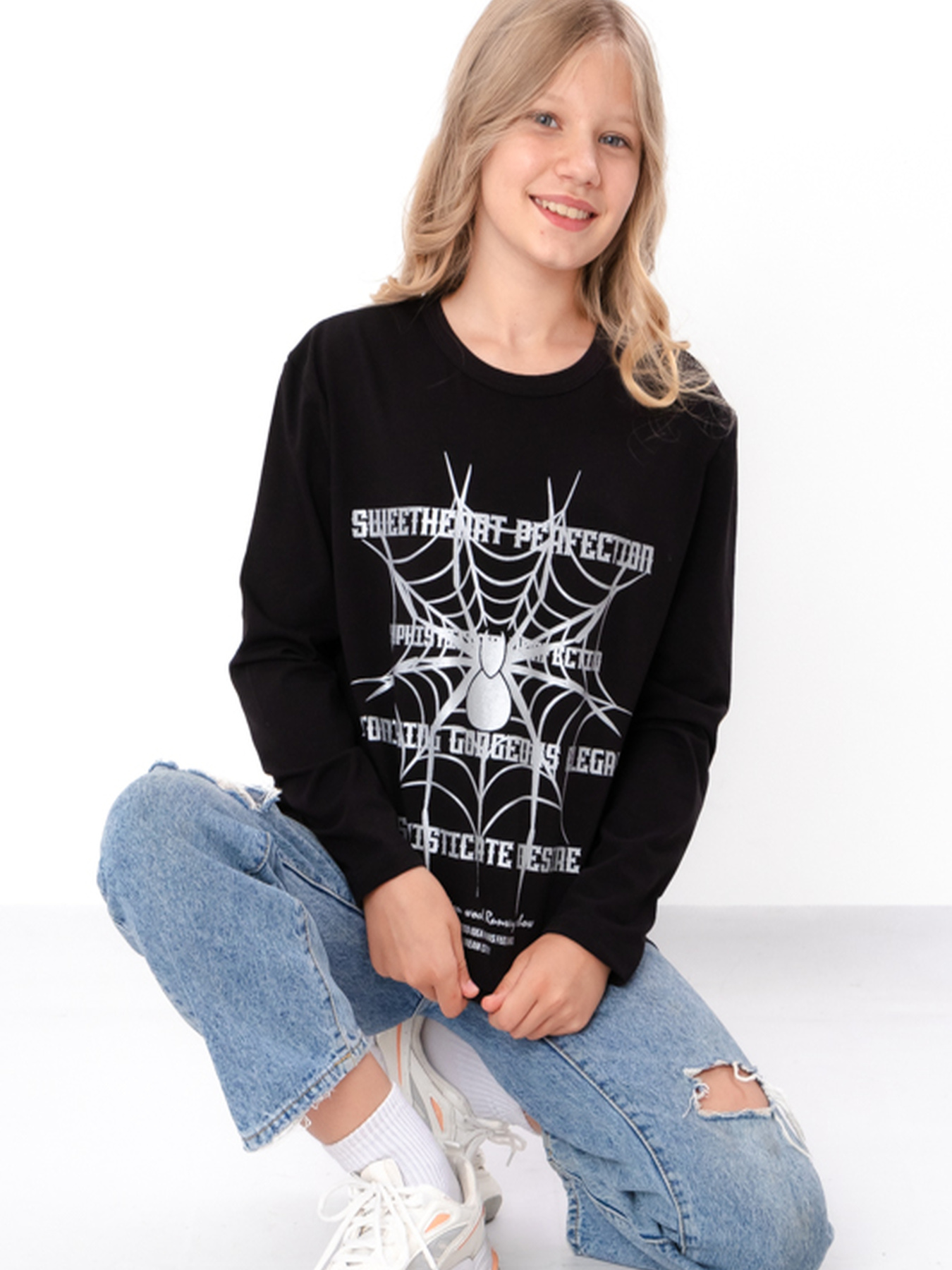 Лонгслив Носи своє модель 6363-036-33-2-1-chornij-pavutina Фото
